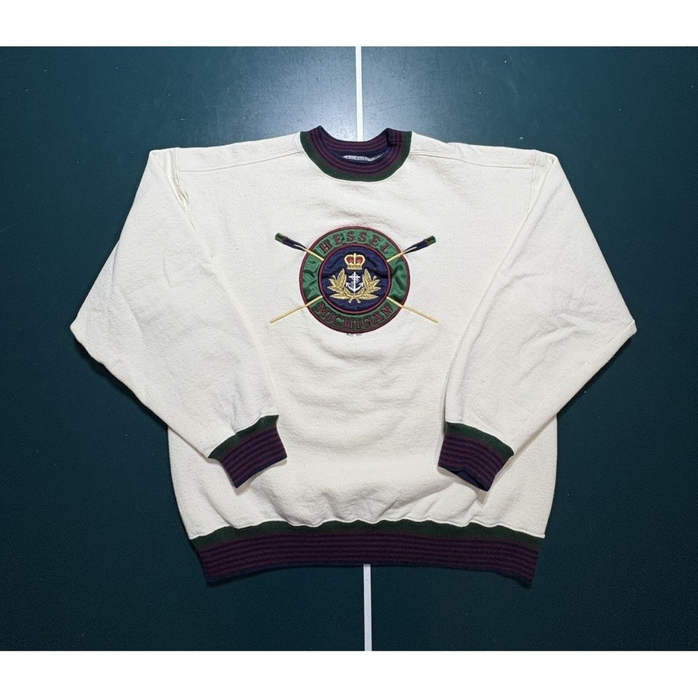 Vintage Hessel Michigan Crewneck Sweatshirt Men's‎ Large Upper Peninsula 90s USA